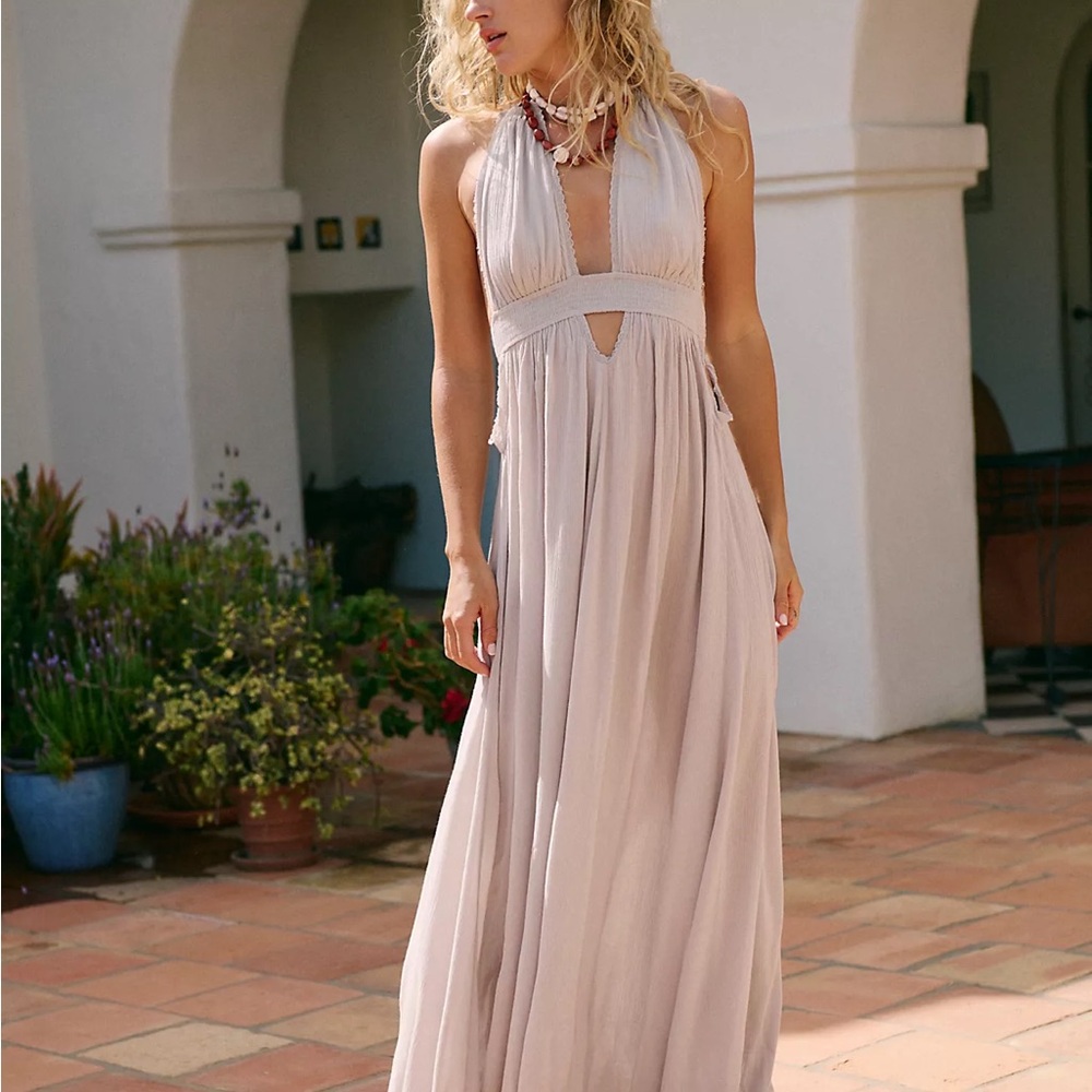 Free People Cream Maxi Dress